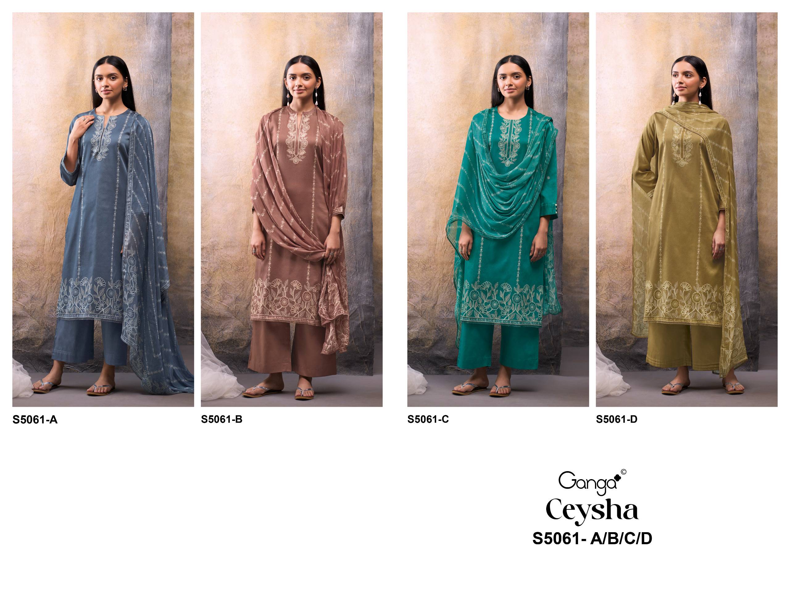 CEYSHA 5061 Series BY GANGAFASHION Stylish Beautiful Colourful COTTON SATIN Dresses At Wholesale Price